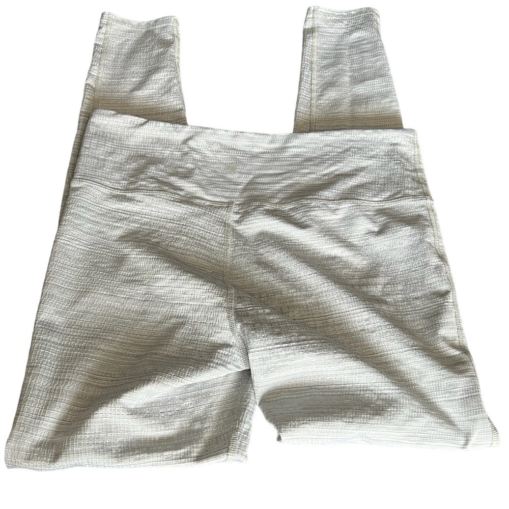 Athleta Jacquard gray and white Highwaisted  Leggings size L - Picture 3 of 7